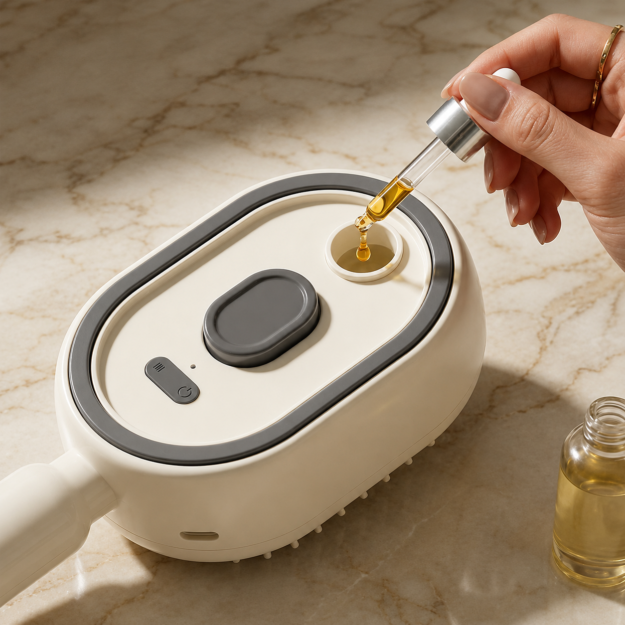 Scalp massage brush feature