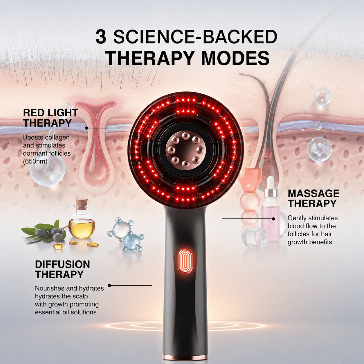 Red Light Scalp Massager - Phantyo